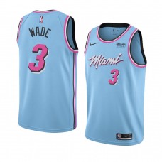 Men's Miami Heat Dwyane Wade Blue ViceWave Jersey - City Edition