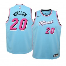 Youth Miami Heat Justise Winslow Blue ViceWave Jersey - City Edition