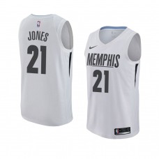 Memphis Grizzlies Tyus Jones White MLK50 Jersey