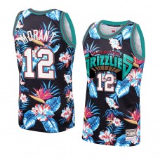 Ja Morant Memphis Grizzlies Floral Fashion Jersey Black