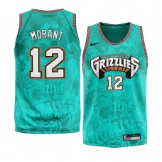 Teal Memphis Grizzlies Ja Morant 2020 Fashion Edition Hardwood Classics Jersey