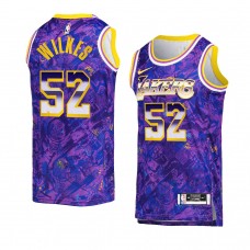 Los Angeles Lakers #52 Jamaal Wilkes Select Series Camo Jersey Purple