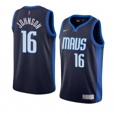 Dallas Mavericks 2021 James Johnson Earned Edition Dri-FIT Swingman Jersey Navy