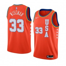 James Wiseman Golden State Warriors 2021 NBA Rising Star Jersey USA Team Orange