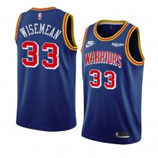 Golden State Warriors James Wiseman Classic Edition 75th anniversary Jersey Blue