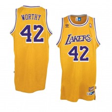 James Worthy Los Angeles Lakers Throwback Jersey Gold