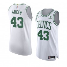 Javonte Green Boston Celtics Association Authentic Vistaprint Patch Jersey 2020-21 White