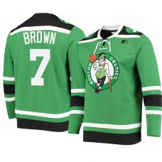 Boston Celtics Jaylen Brown Pointman Hockey Fashion Jersey Green