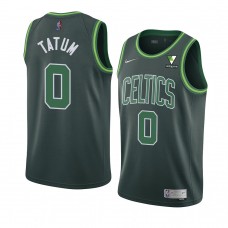 Jayson Tatum Boston Celtics Earned Jersey Vistaprint Patch Green