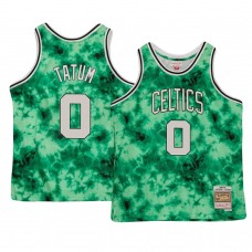 Boston Celtics Jayson Tatum Galaxy Hardwood Classics Jersey Green