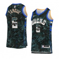 Milwaukee Bucks #5 Jeff Teague Select Series Camo Jersey Green