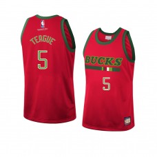 Milwaukee Bucks Jeff Teague Hardwood Classics Fashion Jersey Red