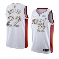 Miami Heat Jimmy Butler White Hot NBA75th Diamond Jersey White