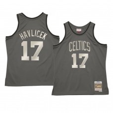 Boston Celtics John Havlicek Metal Works Swingman Jersey Gray