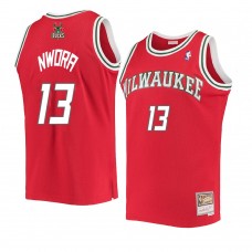 Milwaukee Bucks Jordan Nwora Hardwood Classics Swingman Jersey Red