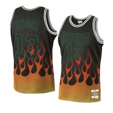 Milwaukee Bucks Jordan Nwora Flames Swingman Jersey Black