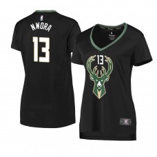 Milwaukee Bucks Jordan Nwora Women's Statement Edition Replica Player Jersey Black