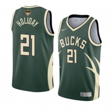 Milwaukee Bucks Jrue Holiday 2021 NBA Finals Earned Jersey Green