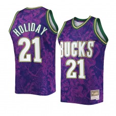 Milwaukee Bucks Jrue Holiday 2022 Lunar New Year Mitchell Ness Jersey Purple