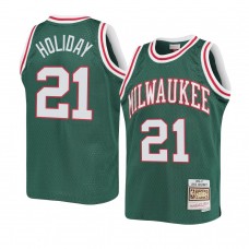 Milwaukee Bucks Jrue Holiday Youth 1970-71 Hardwood Classics Jersey Green