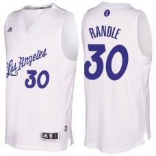 Los Angeles Lakers# 30 Julius Randle 2016 Christmas Day White Jersey