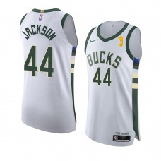 Milwaukee Bucks Justin Jackson 2021 NBA Finals Champions Authentic Association Jersey Blue