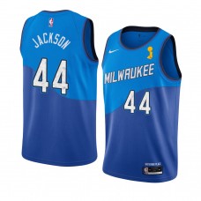 Milwaukee Bucks Justin Jackson 2021 NBA Finals Champions City Jersey Blue