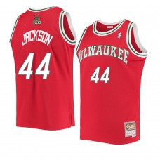 Milwaukee Bucks Justin Jackson Hardwood Classics Swingman Jersey Red