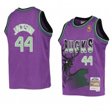 Milwaukee Bucks Justin Jackson 1996-97 Hardwood Classics Reload Jersey Purple