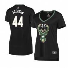 Milwaukee Bucks Justin Jackson Women's Statement Edition Replica Player Jersey Black