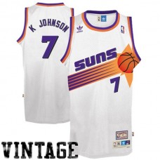 Kevin Johnson Phoenix Suns #7 Throwback Swingman Jersey-White