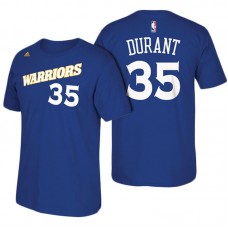 Golden State Warriors# 35 Kevin Durant Short Sleeved T-Shirt Royal Blue Crossover Jersey