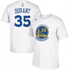 Golden State Warriors# 35 Kevin Durant Short Sleeved T-Shirt White Jersey