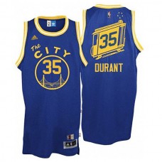 Golden State Warriors# 35 Kevin Durant The City HWC Night Blue Jersey