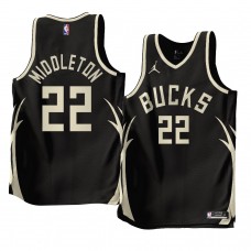 Milwaukee Bucks Khris Middleton 2022-23 Statement Edition Jersey Black