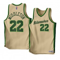 Khris Middleton Milwaukee Bucks Earned Edition 2022-23 Jersey Cream Men