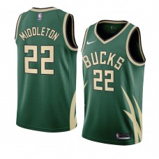 Khris Middleton Milwaukee Bucks Earned Edition Jersey 2020-21 Green