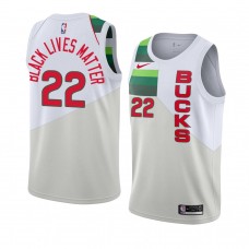 Khris Middleton Milwaukee Bucks Earned Black Lives Matter Jersey White