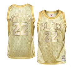 Khris Middleton Milwaukee Bucks Midas SM HWC Limited Jersey Golden