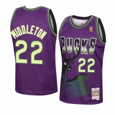 Khris Middleton Milwaukee Bucks Reload Hardwood Classics Jersey Purple