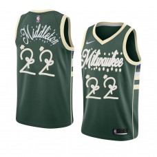 Khris Middleton Milwaukee Bucks Santa Clause Christmas Jersey 2020 Green