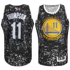 Golden State Warriors #11 Klay Thompson City Lights Black Swingman Jersey