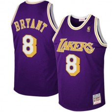 Mitchell & Ness Los Angeles Lakers #8 Kobe Bryant Purple 1997 Authentic Hardwood Classics Jersey