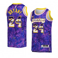 Los Angeles Lakers #24 Kobe Bryant Select Series Camo Jersey Purple