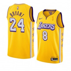 Kobe Bryant Los Angeles Lakers 2020 NBA Finals Champions City Jersey Gold