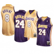 Kobe Bryant Los Angeles Lakers Authentic Reversible Jersey Special Edition Purple Gold