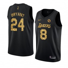 Kobe Bryant Los Angeles Lakers Black Manba snakeskin Jersey Black Gold