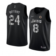 Kobe Bryant Los Angeles Lakers Black Manba snakeskin Jersey Black Silver