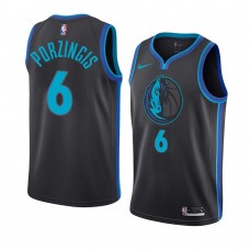 2018-19 Black Dallas Mavericks Kristaps Porzingis Name  City Edition Jersey Men's