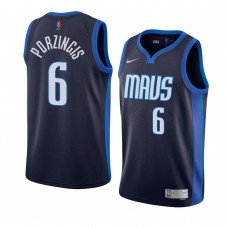 Dallas Mavericks 2021 Kristaps Porzingis Earned Edition Dri-FIT Swingman Jersey Navy